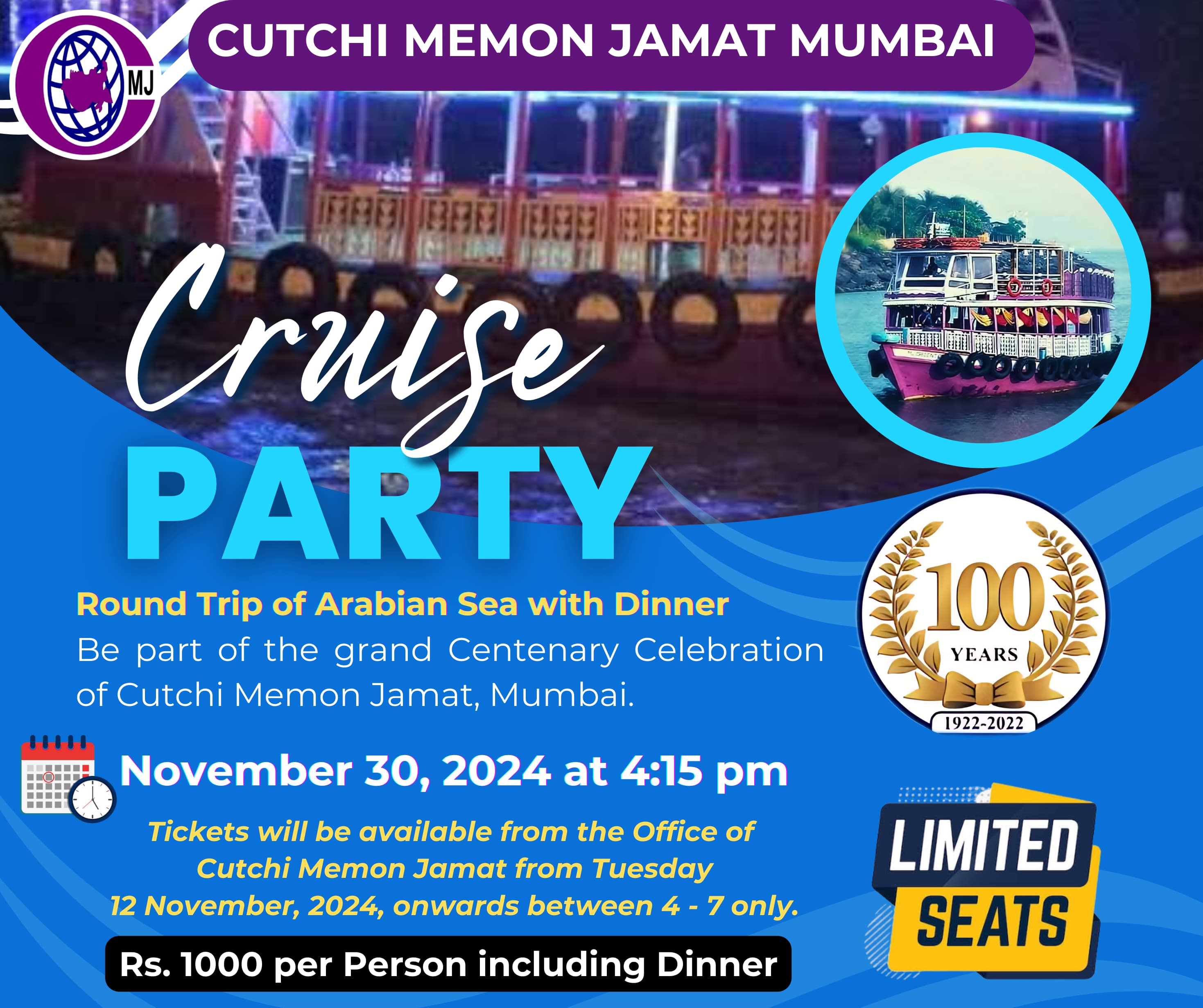 Cruise Party on 30 November 2024